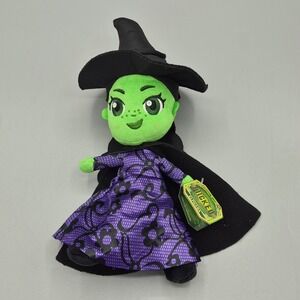 Just Play Wicked Movie Elphaba Plush Doll 10 Inch Green Witch Musical Toy NEW